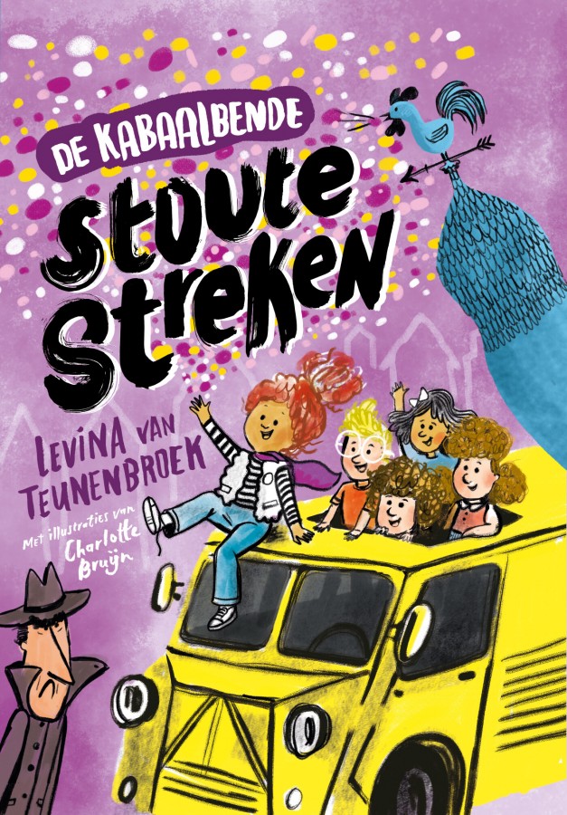 Stoute Streken by Levina van Teunenbroek, girl on a bus with sparkles